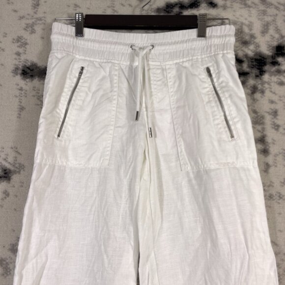 Athleta White Cabo Linen Pants - Picture 3 of 12